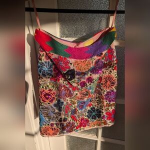 Maeve Multicolor Embroidered Midi Skirt